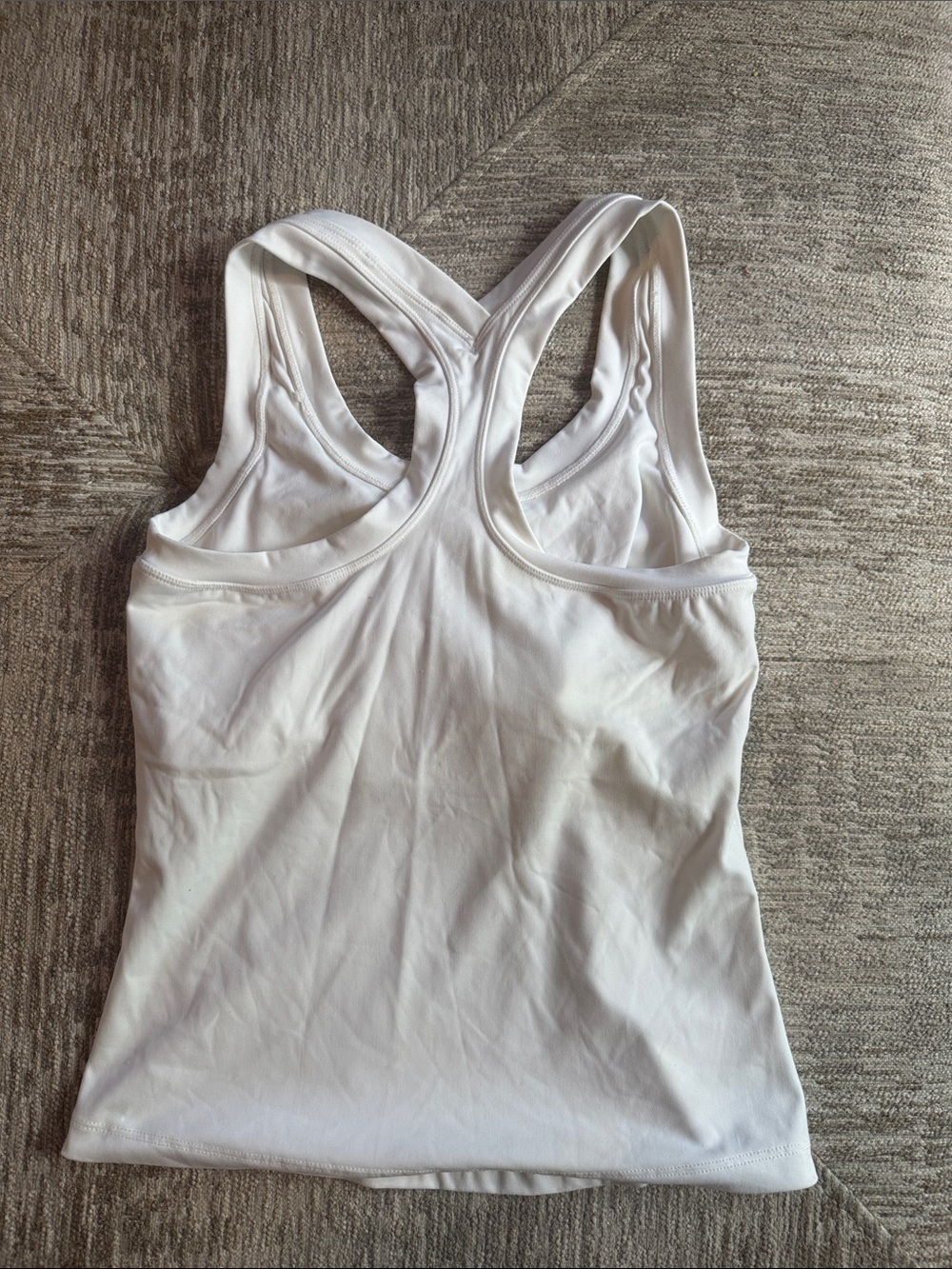 YoungLA White Racerback Active Tank Top - built-in bra - Picture 2 of 3